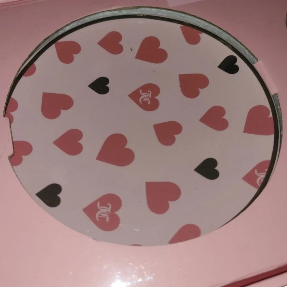 Juicy Couture Ceramic Pink and Red Heart Trinket Tray Set